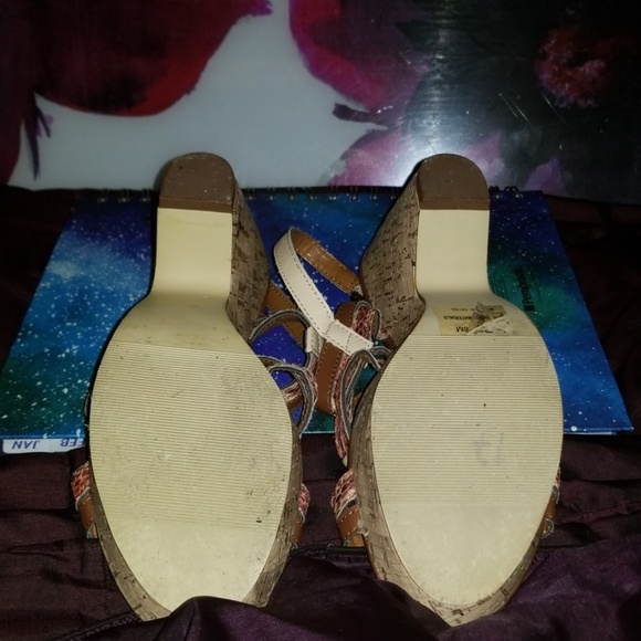 SBICCA Snake skin & Cork Wedge Sandals - Picture 7 of 7